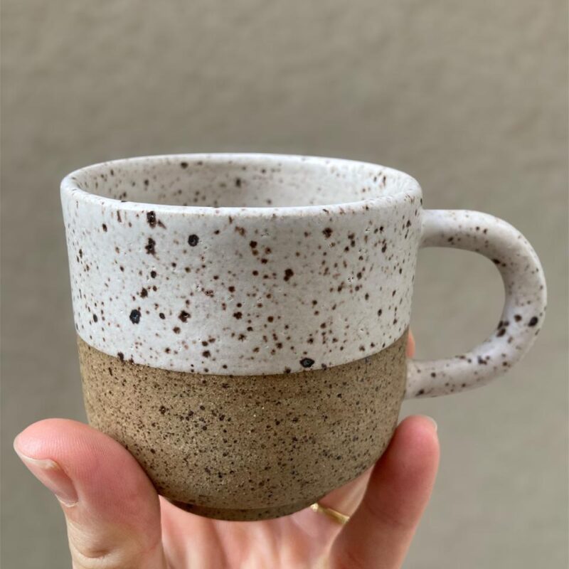 Conjunto porta filtro de cerâmica + caneca branco